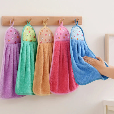 Small Hand Towels for Kitchen Bathroom Coral Velvet Soft | SAMAG