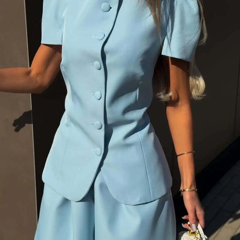 Women's Matching Sets 2026 New Fashion Elegant Jacket Top Loose High Waist Casual Trousers Women's Lingerie Sets 2 Pieces Set