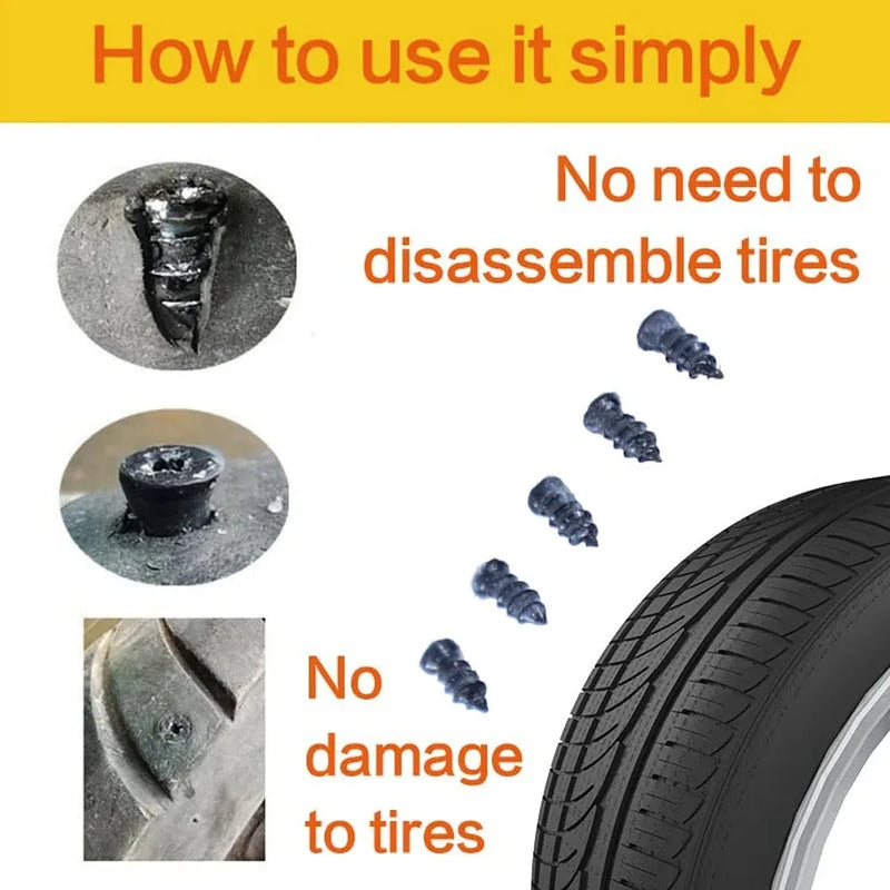 Motorcycle Tire Repair Kit Tyre Puncture Repair Tools Car Accessories Tire Strips Stirring Repair Tool Kit  Puncture Plug Tools