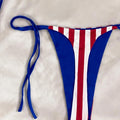 Vintage American Flag Print Bikini Set Halter String | SAMAG
