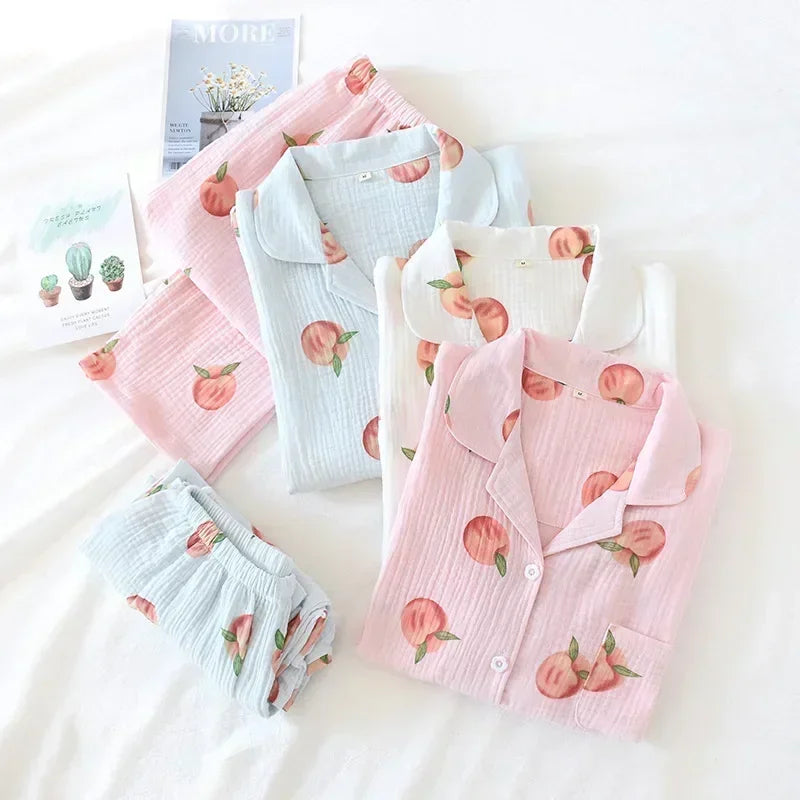 New Large Size Pajamas Women Cotton Crepe Home Service | SAMAG