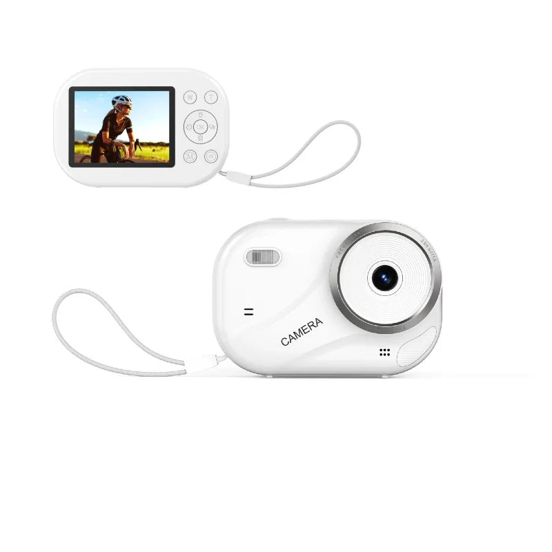 Digital Camera | Compact HD camera, 1080p photos and videos, pocket-sized travel camera, available in pink or white