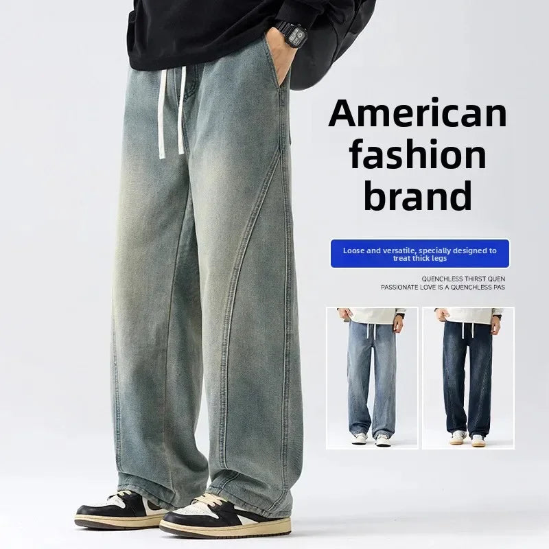 Loose Casual Men's Jeans Straight Leg American Style | SAMAG