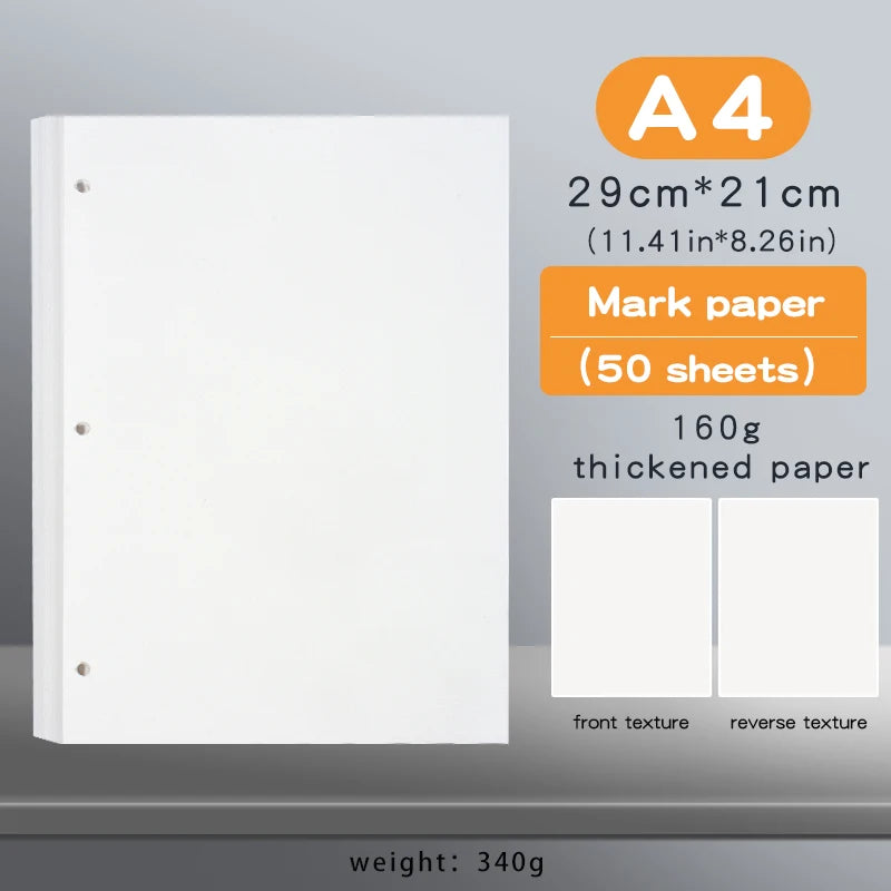 Transparent A4 Folder 3 Ring Binder with Buckle Closure Matte PP File Folder Document Organizer for School Office Stationery