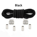 Oval Elastic Shoelace Metal Buckle Laces Unisex Quick-On/Off Shoelaces for Sneakers and Boots 1Pair/2Pair