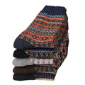 5pairs Unisex Ethnic Style Vintage Thick Wool Warm Crew | SAMAG