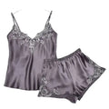 Summer  silk pajamas women's Sleepwear Nighty Panty Silk Nighty lace large home clothes 4XL Camisole shorts two-piece sexy