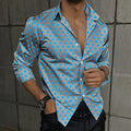Men's multicolored Dot Geometric Pattern Dress Shirt | SAMAG