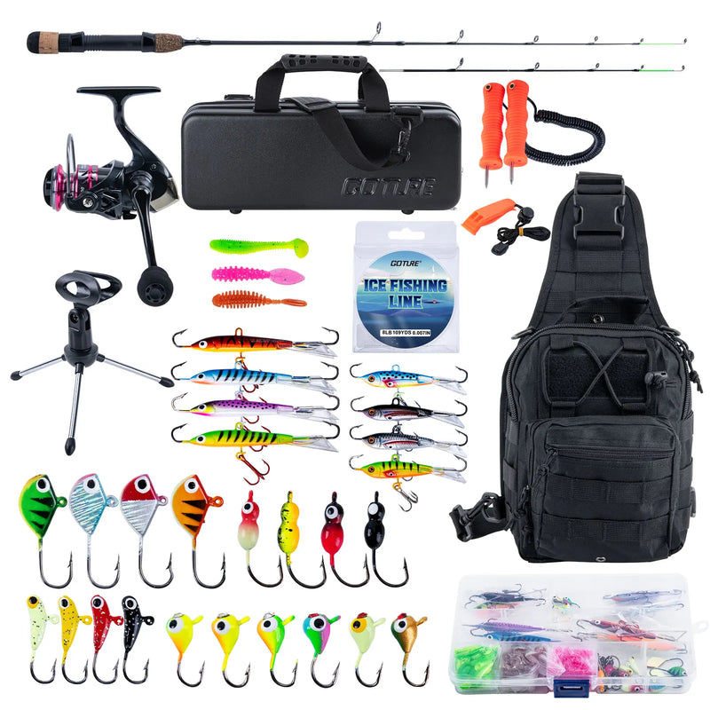 Goture Ice Fishing Rod Full Set Include 2-in-1 Reel Combo | SAMAG