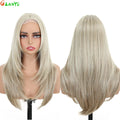 210g/pcs 180% Density Lace Wig 6-24-613 Color Middle Part Glueless Lace Wigs 24 Inch Ombre Blonde Synthetic Hair Daily Use Wigs