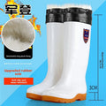 White Work Boots Waterproof Slip Resistant High And Medium Tube Food Hygiene Boots Rubber Shoes for Men Rain Boots