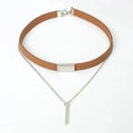 2024 New Black Velvet Choker Necklace Strip Rope Chain Bar Square Tube  Chocker Women Collar Mujer Collier Femme Ras Du Cou