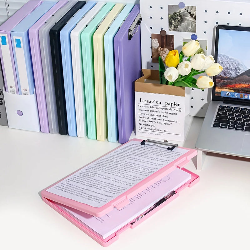 1pc A4 Writing Board File Box, 2-in-1 A4 Document and Photo Multifunctional Storage Box, Portable Organization Tool for Office