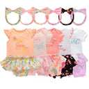 0 to12M 3-Pack Bodysuits Sets For Girls Newborn Short | SAMAG