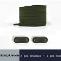 1 Pair No Tie Shoe Laces Elastic Laces for Sneakers Flat Shoelaces Without Ties Shoelace with Lock for Kids Adult Shoestrings