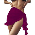 Bikini Cover-Ups Wrap Pareo Scarf for Women Chiffon Swimwear Cover Up Wraps Beach Sexy Skirts See-Through Scarf Cover Up Dress 1