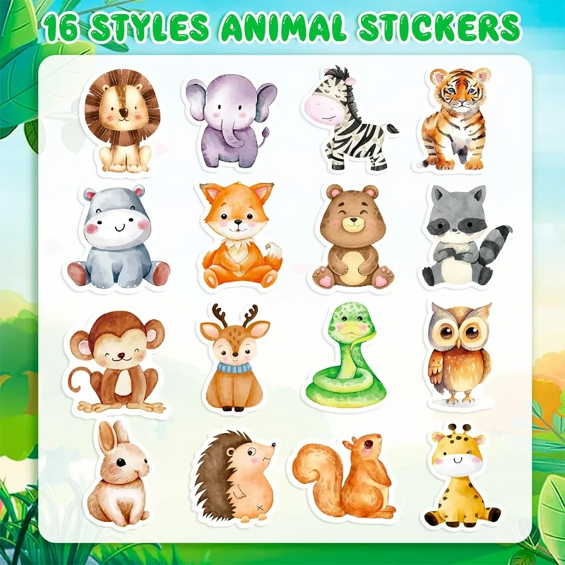 100 - Cute Animal Stickers for Children Cartoon Zoon - View 4 | SAMAG