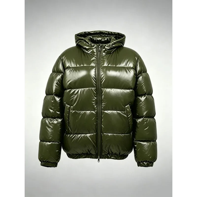 Europe America Stock Winter Men Hooded Cotton-padded Warm Jackets Cotton-padded Jackets Cotton-padded Coats and Men's Outerwear