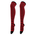 Sexy Long Over Knee Thigh Highs Socks Japanese Black White Striped Women Ladies Girls Kawaii Lolita Anime Cotton Warm Stocking