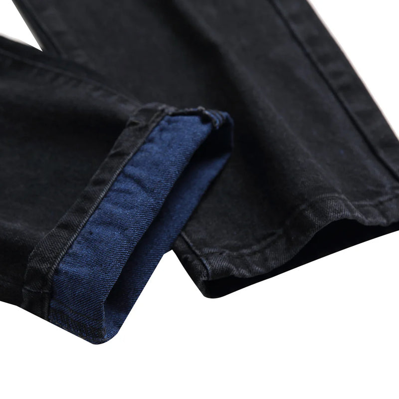 New Fall Collection: Men's Black Jeans, Blue Distressed | SAMAG