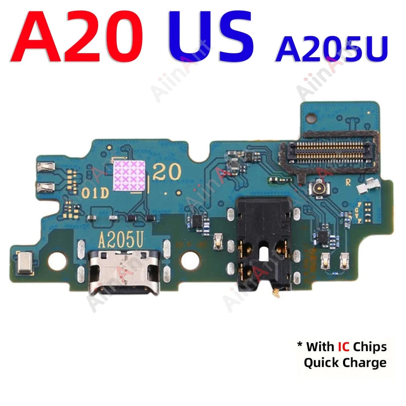Dock USB Charger Board Port Connector Charging Flex Cable For Samsung Galaxy A20 A21 A22 A23 A24 A25 A26 A21S A202F A207F US EU