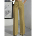 New Women's High - Waisted Draped Straight - Cut Suit Pants - View 2 | SAMAG