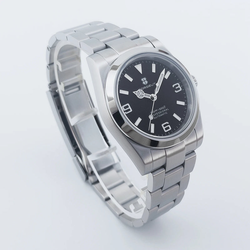 36mm/39mm Corgeut Luxury White Black Automatic Mechanical Wristwatches Numbers Men Watch Sapphire Crystal - Visuel 2 | SAMAG