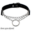 Woman Black Punk Choker Collar Necklace Sexy PU Leather Heart Lock Key Spike Chocker Gothic Cosplay Accessories Party Jewelry