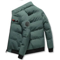 2026 Autumn Winter Men's Thick Warm Jacket Fashion Printed Windproof Coat Casual Zip Up Outerwear Male Parkas M-5XL