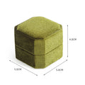 Octagon Velvet Jewelry Box Double Ring Storage Box With Detachable Lid For Engagement Wedding Ring Packaging Display Gift Box