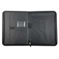 Bisofice Zippered Business Padfolio A4 PU Leather Portfolio Organizer for Interview Resume Document Planner Agenda  Holder