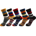 5 Pair Men's Striped Combed Cotton Socks Original Design | SAMAG