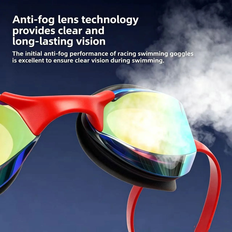 Mirrored Anti Fog Racing Swim Goggles UV Protection | SAMAG