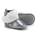 Sequin Newborn Baby Boys Girls Boots Warm Fluffy Soft Anti-slip Toddler First Walkers Multicolor Winter Infant Baby Shoes 0-18M