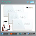 BSEED Curtain Wifi Switch Wireless Smart Switches 1/2Gang 1/2/3Way Touch Light Switch EU Standard Support Google Alexa Tuya App