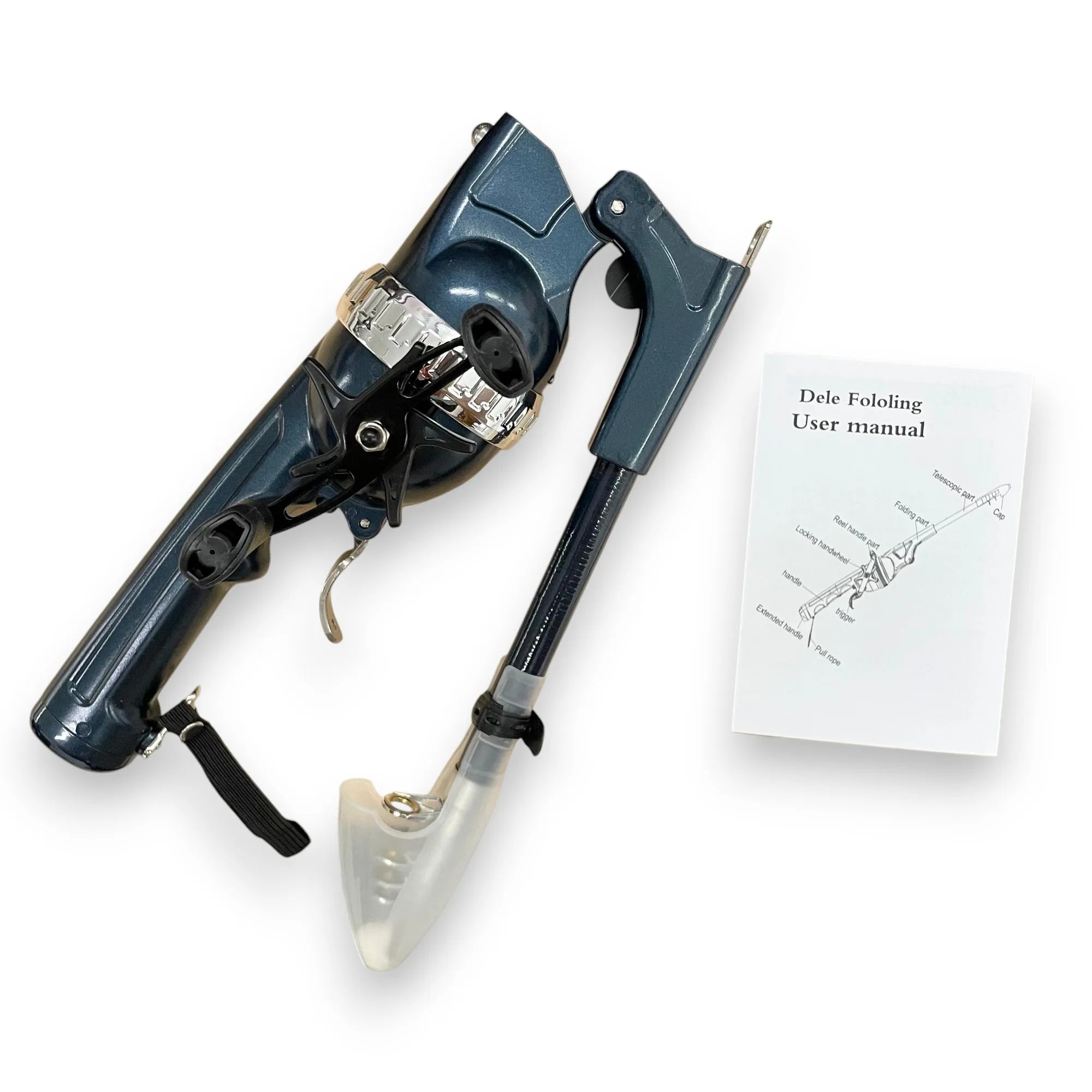 DEUKIO Portable Carp Foldable Fishing Rod Combo Folding Fishing Lure Rod Telescopic Fighing Pole Reel Combo with Fishing Line