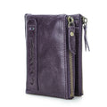 CONTACT'S Fashion Genuine Leather Women Wallet Bifold Card Holder Coin Purse Small Women's Purse Money Clip Men Pocket Wallets