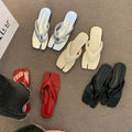 Summer Women's Clip Toe Slippers Fashion Flats Comfortable Comfort Outdoor Beach Vacation Flip Flop Slides Women Slippers 35-42