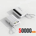 120W 500000mAh PowerBank Large Capacity 4 In1 Cables Intelligent Digital Display Light Portable Powerbank For iPhone Huawei 2026