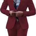 2 Pieces  Men's Casual Suit Single Breasting  Lapel Groomsmen with Short  for Wedding (Blazer+Pants)