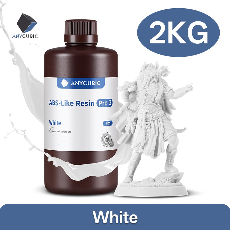 Anycubic ABS Like Pro 2 Resin 2 KG Rapid UV Curing 405nm Standard Photopolymer Resin ABS 3D Resin High Precision for LCD Printer