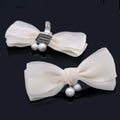 2Pcs/pack Shiny Rhinestone Shoe Clip Silk Flower Bowknot Shoe Decorations  Charm Buckle Wedding Brooch Bride Shoe Accessories
