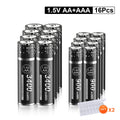 PALO 3400mWh Li-ion 1.5V AA and AAA Rechargeable Batteries with 8-channel magnetic flip charger for 1.5V 2A 3A Lithium Batteries