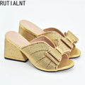 New Design Women's Platform Chunky High Heel Sandals Wedding Shoes Bride Platform Shoes Deorated with Rhinestone Luxury Pumps