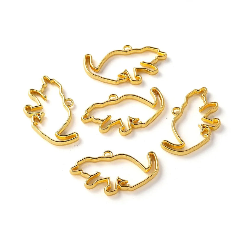 5pcs Cat Border Mold Resin Silicone Geometric Hollow Metal Frame Bezel Epoxy Pendant For DIY Jewelry - Visuel 18 | SAMAG