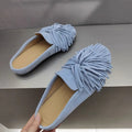 DIMANYU Women's Mules Shoes Genuine Leather 2026 New  Women Slippers Flat Tassel Closed-Toe Female Large Size Slippers Women 