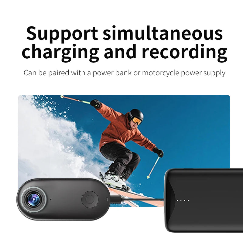 ANSVICAM 4K Mini HD WiFi Action Camera Waterproof Magnetic Clip Click Chest Body Motorcycle POV Wearable Thumb Video Vlog Camera