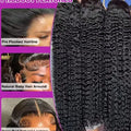 Deep Wave Lace Front Wigs Human Hair 250% Density 13x4 HD Transparent Deep Wave Frontal Wigs Human Hair With Baby Hair Natural Color Halloween Season