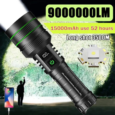 9000000LM Most Powerful LED Flashlight Rechargeable | SAMAG