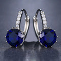 Classic Green AAA Cubic Zirconia Stud Earrings Round Crystal Girl Ear Studs For Women Multicolor Fashion Jewelry brincos AE176